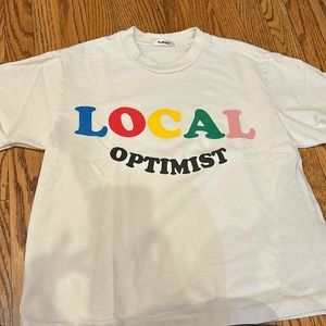 Madhappy cream local optimist t shirt